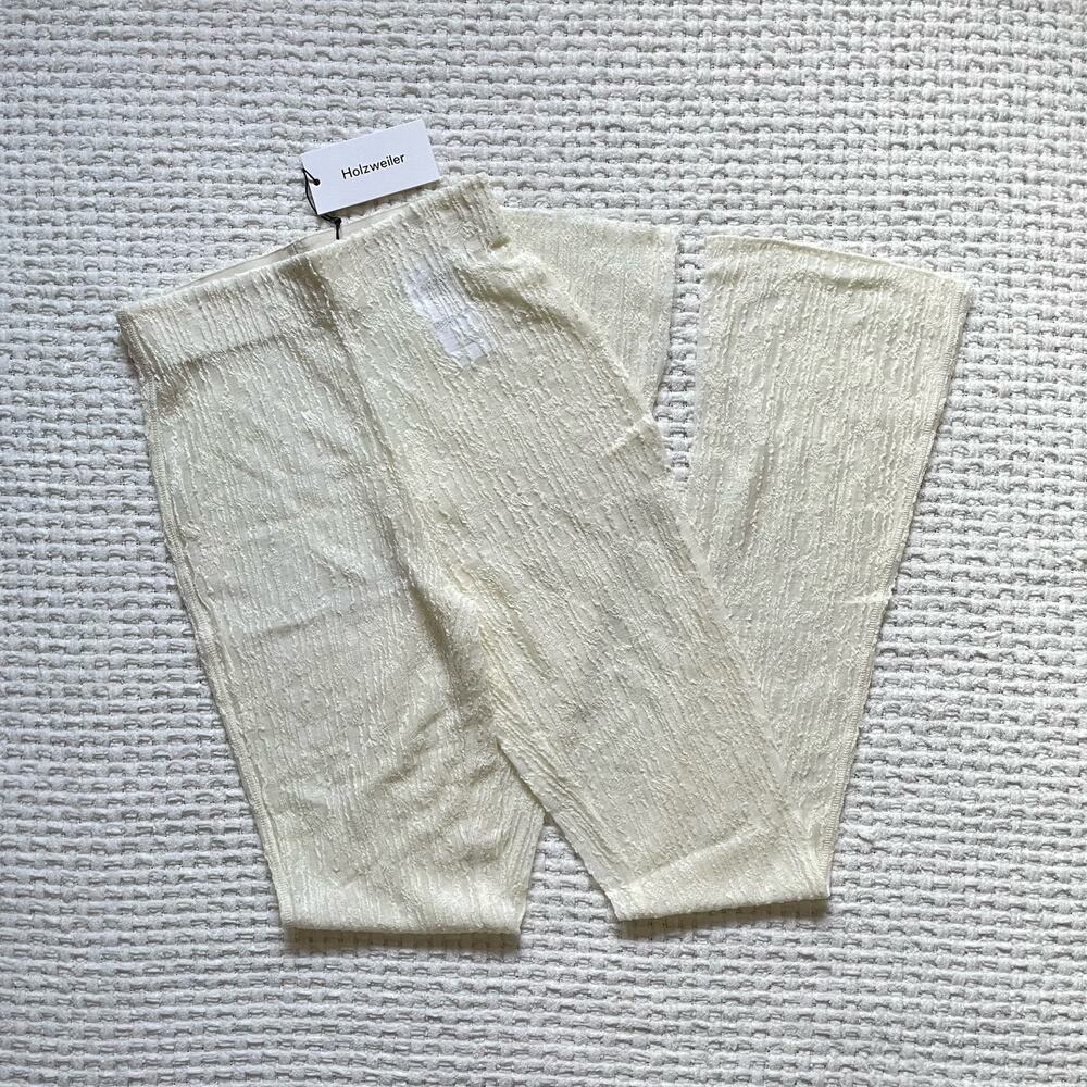 Holzweiler Off-White Sheer Lace Flared Trousers - XXS - NWT
